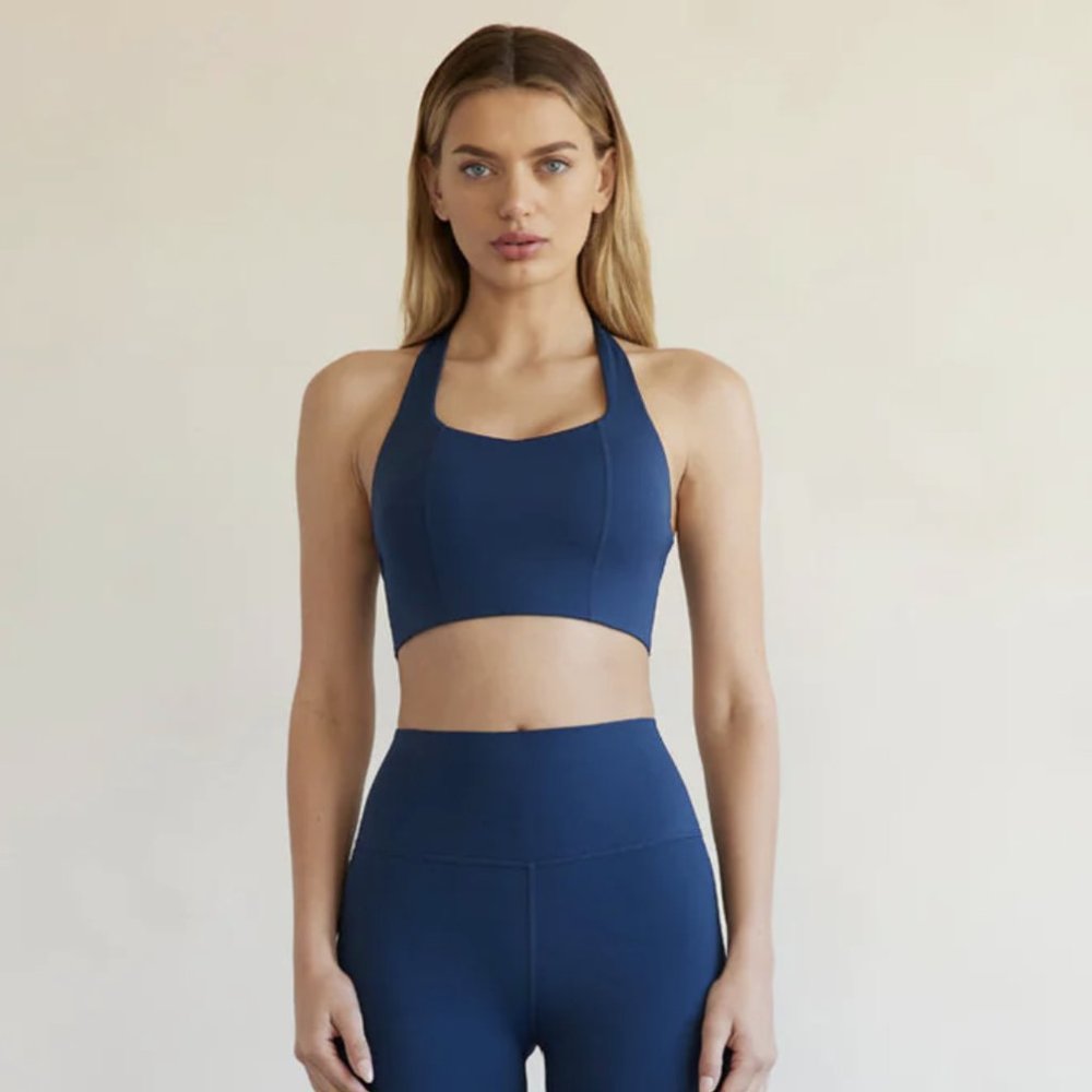 Diamond Compression French Navy T Back Bra